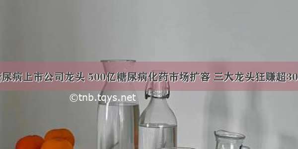 糖尿病上市公司龙头 500亿糖尿病化药市场扩容 三大龙头狂赚超30亿