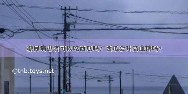 糖尿病患者可以吃西瓜吗？西瓜会升高血糖吗？