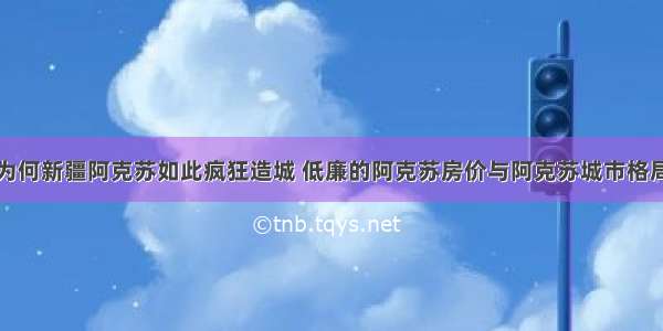 为何新疆阿克苏如此疯狂造城 低廉的阿克苏房价与阿克苏城市格局