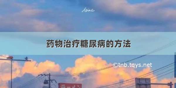 药物治疗糖尿病的方法