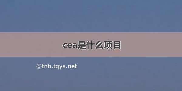 cea是什么项目