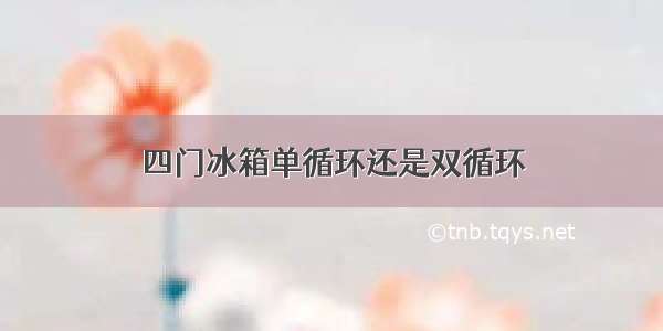 四门冰箱单循环还是双循环