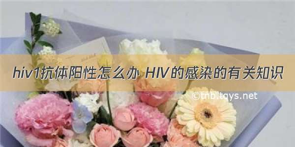 hiv1抗体阳性怎么办 HIV的感染的有关知识