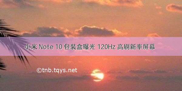 小米 Note 10 包装盒曝光 120Hz 高刷新率屏幕