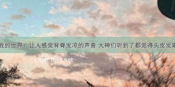 我的世界：让人感觉背脊发凉的声音 大神们听到了都觉得头皮发麻