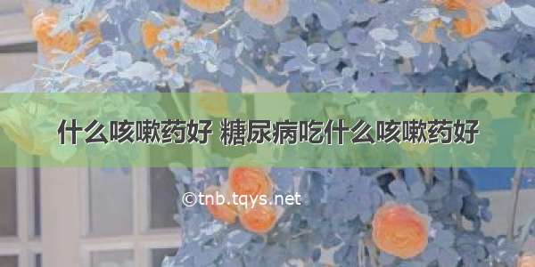 什么咳嗽药好 糖尿病吃什么咳嗽药好