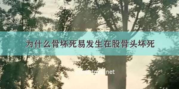 为什么骨坏死易发生在股骨头坏死