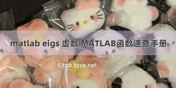 matlab eigs 虚数 MATLAB函数速查手册