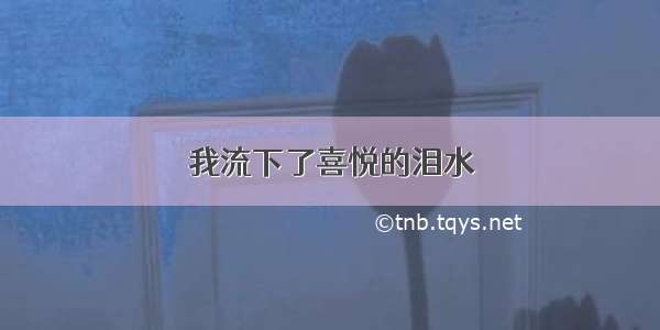 我流下了喜悦的泪水