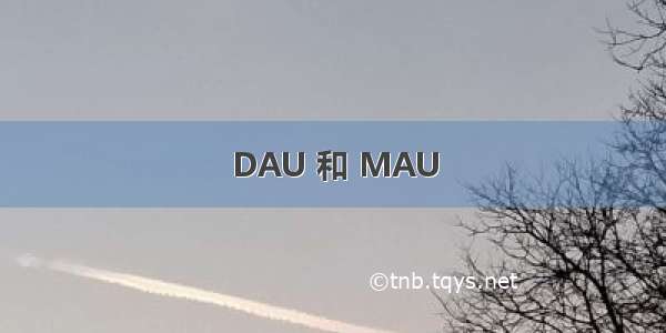 DAU 和 MAU