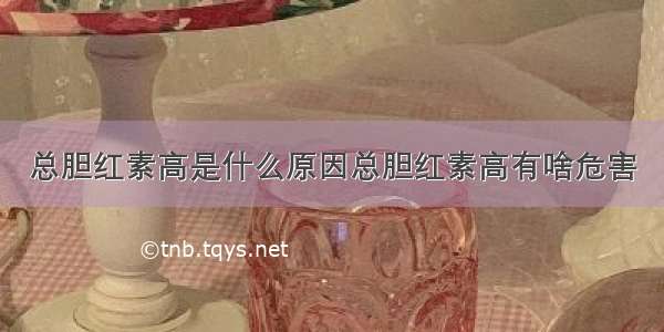 总胆红素高是什么原因总胆红素高有啥危害