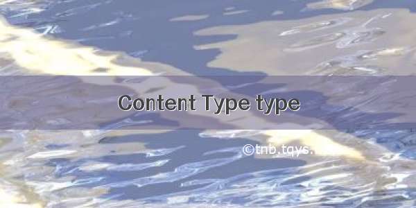 Content Type type