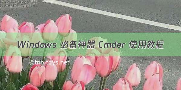 Windows 必备神器 Cmder 使用教程