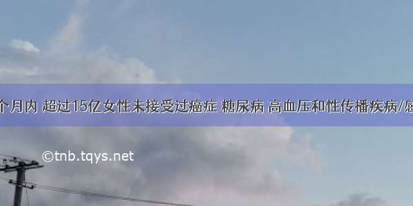 过去12个月内 超过15亿女性未接受过癌症 糖尿病 高血压和性传播疾病/感染检测