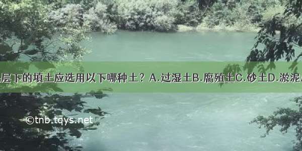 地面垫层下的填土应选用以下哪种土？A.过湿土B.腐殖土C.砂土D.淤泥ABCD