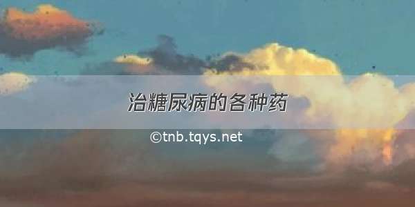 治糖尿病的各种药