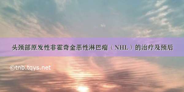 头颈部原发性非霍奇金恶性淋巴瘤（NHL）的治疗及预后