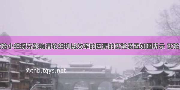 解答题某实验小组探究影响滑轮组机械效率的因素的实验装置如图所示 实验数据如下表