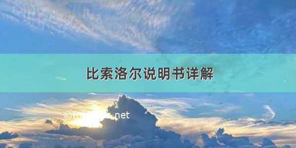 比索洛尔说明书详解