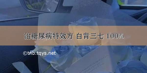 治糖尿病特效方 白背三七 100%