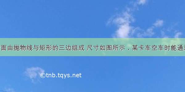 某隧道横断面由抛物线与矩形的三边组成 尺寸如图所示．某卡车空车时能通过此隧道 现