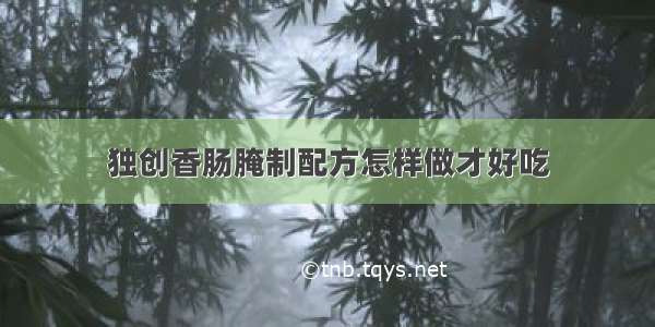 独创香肠腌制配方怎样做才好吃