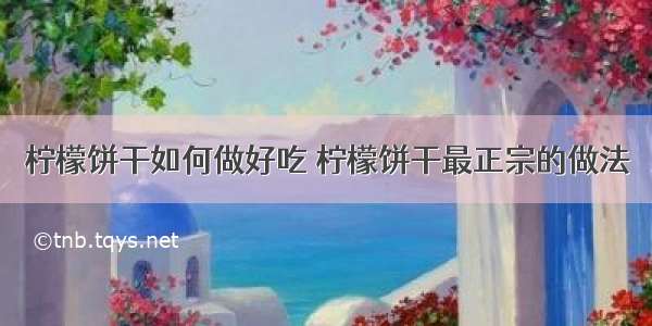 柠檬饼干如何做好吃 柠檬饼干最正宗的做法