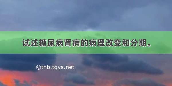 试述糖尿病肾病的病理改变和分期。