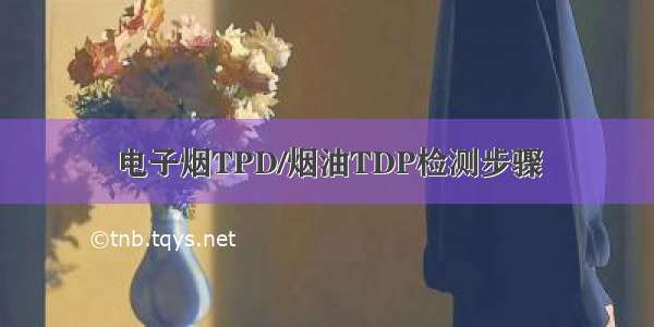 电子烟TPD/烟油TDP检测步骤