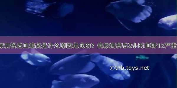 糖尿病餐后血糖高是什么原因造成的？糖尿病餐后2小时血糖13严重吗？