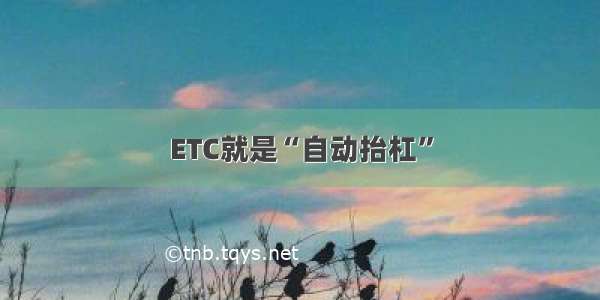 ETC就是“自动抬杠”