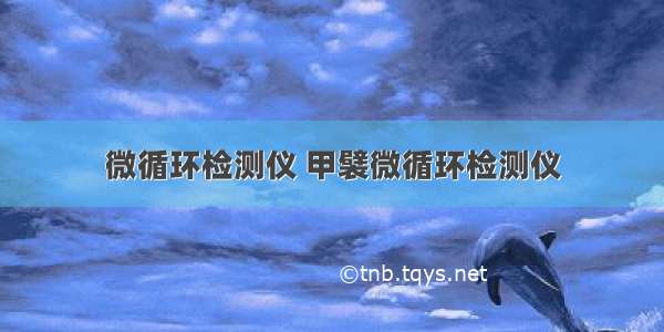 微循环检测仪 甲襞微循环检测仪