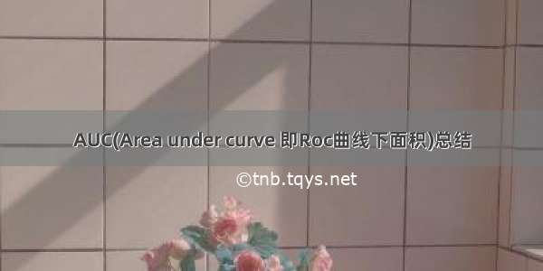 AUC(Area under curve 即Roc曲线下面积)总结