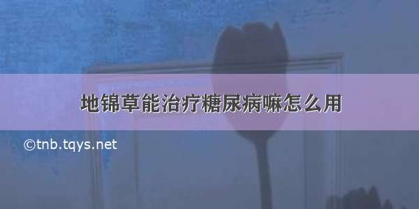 地锦草能治疗糖尿病嘛怎么用