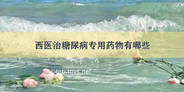 西医治糖尿病专用药物有哪些