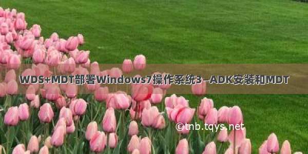 WDS+MDT部署Windows7操作系统3—ADK安装和MDT