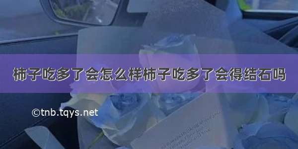 柿子吃多了会怎么样柿子吃多了会得结石吗