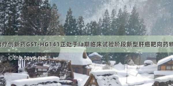 广生堂：乙肝治疗创新药GST-HG141正处于Ia期临床试验阶段新型肝癌靶向药物GST-HG161的