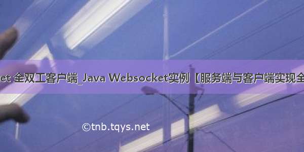 java socket 全双工客户端_Java Websocket实例【服务端与客户端实现全双工通讯】