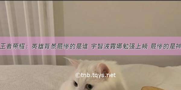 王者荣耀：英雄背景最惨的是谁 宇智波露娜勉强上榜 最惨的是神