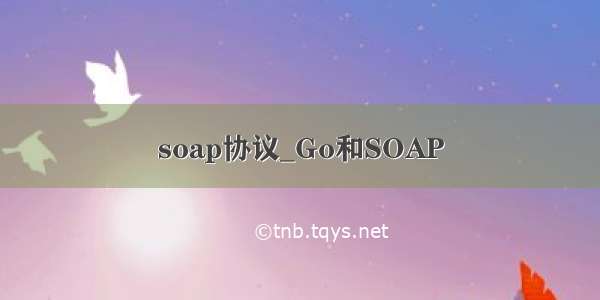 soap协议_Go和SOAP