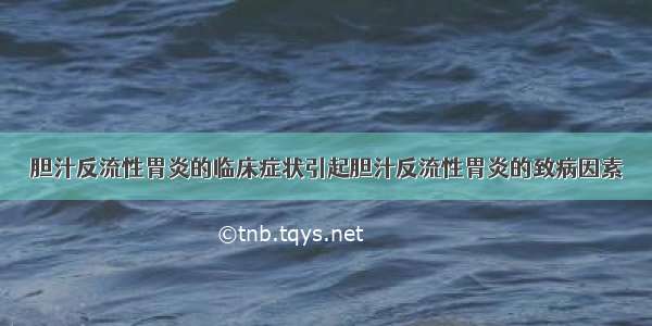 胆汁反流性胃炎的临床症状引起胆汁反流性胃炎的致病因素