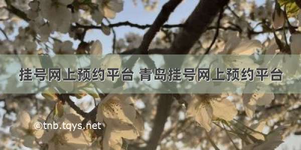 挂号网上预约平台 青岛挂号网上预约平台