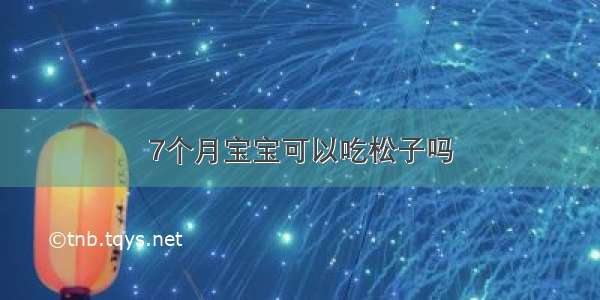 7个月宝宝可以吃松子吗