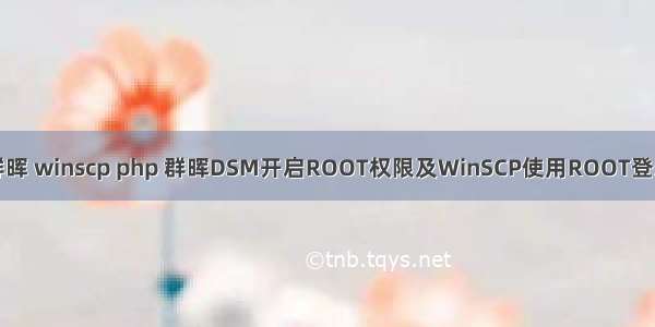 群晖 winscp php 群晖DSM开启ROOT权限及WinSCP使用ROOT登录