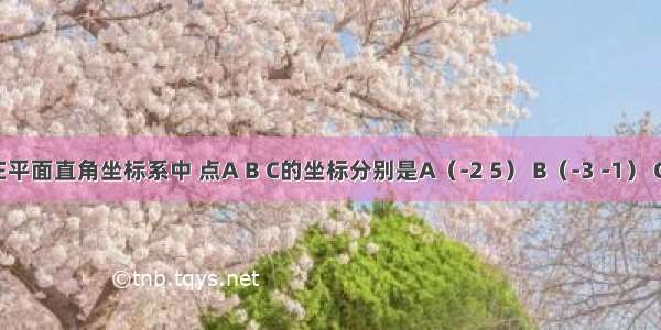 如图 在平面直角坐标系中 点A B C的坐标分别是A（-2 5） B（-3 -1） C（1 -1