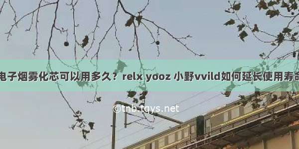 电子烟雾化芯可以用多久？relx yooz 小野vvild如何延长使用寿命