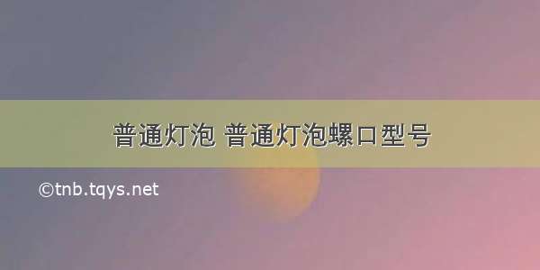 普通灯泡 普通灯泡螺口型号