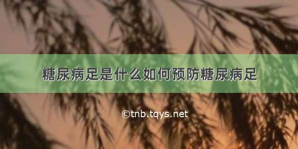 糖尿病足是什么如何预防糖尿病足