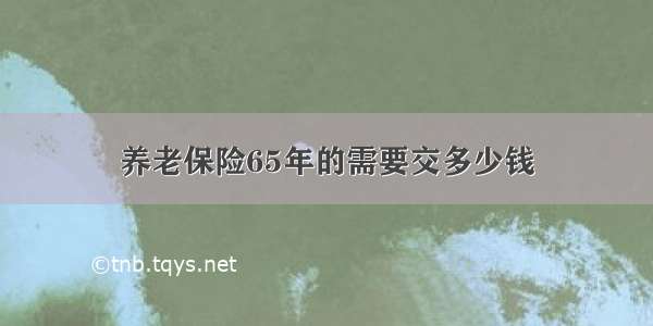 养老保险65年的需要交多少钱